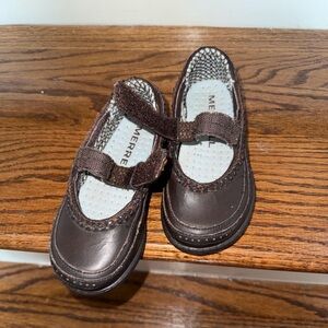Merrell Kids Dark Brown Mary Jane Dress Shoes